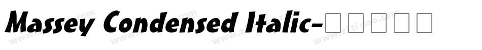 Massey Condensed Italic字体转换